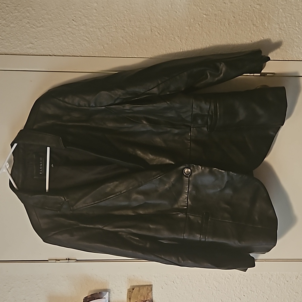 Eloquii Faux Leather Blazer